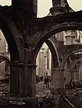 L'église de Dambach incendiée le 14 mai 1862.