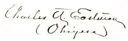 signature de Charles Eastman