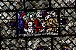 Fragment d'une résurrection de Lazare dans une grisaille de Charles Lorin.