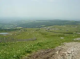 Vue aérienne de la station.