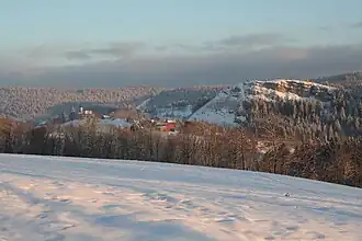 Le village en hiver.