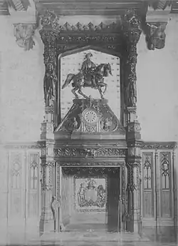 Photographie ancienne de la cheminée du grand salon.