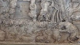 Sarcophage Chiaramonti, détail du panneau latéral.