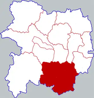 Localisation de Tàibái Xiàn