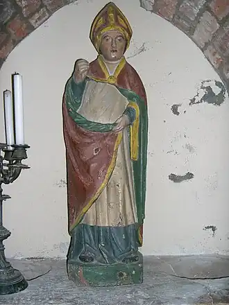 Chivres (Côte-d'Or), église Saint-Léger, saint Léger (XVIe&nbsp;siècle).