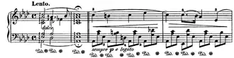 Premières mesures du Nocturne en la bémol opus 32
