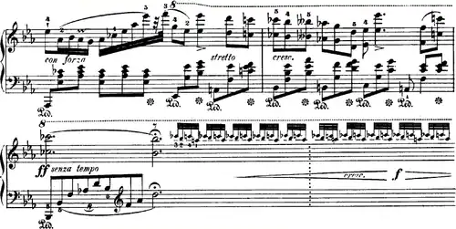 Premières mesures de la Coda.