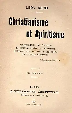 Couverture du livre de Léon Denis faisant le lien entre la morale chrétienne et les lois morales du spiritisme.