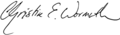 Signature de Christine Wormuth