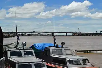 Le pont en 2016, vu de Phnom Penh au sud