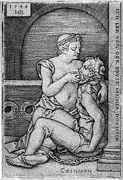 Cimon et PeraHans Sebald Beham (1500-1550)