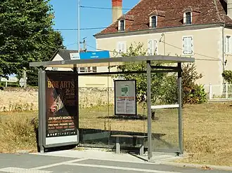 L'arrêt de bus L'Aile Bleue en 2016.