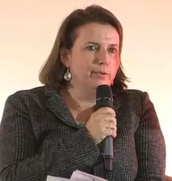 Claire Hédon en 2016, pendant une table ronde