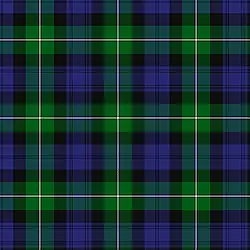Clan Forbes : Reprend la construction Black Watch, la bande verte étant chargée d'un filet blanc bordé de noir. Le Clan Lamont est pratiquement identique (le filet blanc n'est pas bordé de noir).
