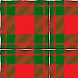 MacGregor of Cardney : Les bandes vertes du undercheck sont 50% plus larges que les rouges ; la bordure noire est de même épaisseur que le filet blanc.