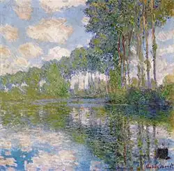 Peupliers au bord de l'Epte par Claude Monet (huile sur toile National Gallery of Scotland).