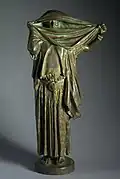 Femme avec un voile, représentation orientaliste, bronze de J-L. Gérôme (v. 1891).
