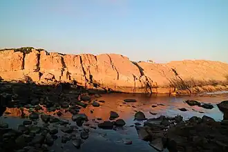 Les falaises de la plage de Tappens