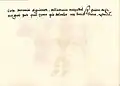 Cette description de Mayahuel accompagnait l'image dans le Codex Magliabechiano (sur le verso de la page 57). Traduction : « Le démon suivant était appelé Mayahuel, qui signifie maguey, car le jus qui en provient était intoxicant. Et ils dansent. »