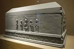 Coffre en pierre, période des cinq dynasties (907-960).