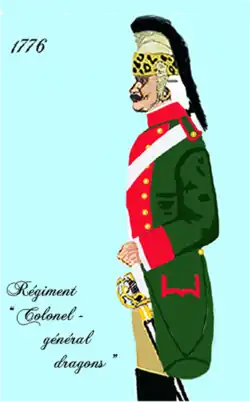 régiment Colonel-Général dragons de 1776 à 1779.