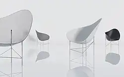 La collection de fauteuils et chaises inspirées du jeu de ficelles au niveau concept des empiètements de chaque pièce