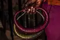 Collier d'un Baye Fall, fabriqué avec du cuir au Sénégal.