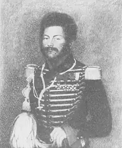 Hyacinthe, marquis de Dreux-Nancré (1787-1848), colonel du 11e régiment de dragons, fils de Marie-Louise Aimée de Courcelles.
