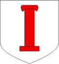 D'argent à la colonne de gueules