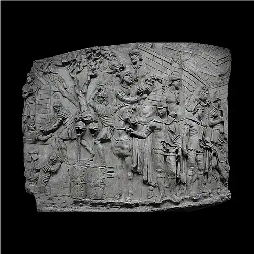 Envoi d'éclaireurs romains.