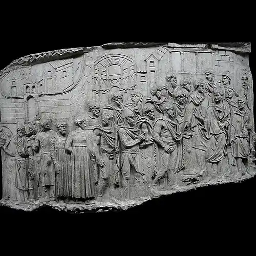 Trajan reçoit des ambassadeurs sarmates.