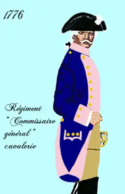 l' uniforme du régiment de 1776 à 1779