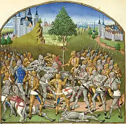 Le Combat des Trente en 1351 (miniature de 1480)