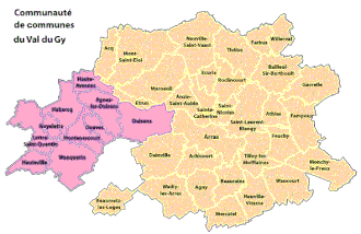 Localisation de Communauté de communes du val du Gy