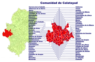 Localisation de Comunidad de Calatayud