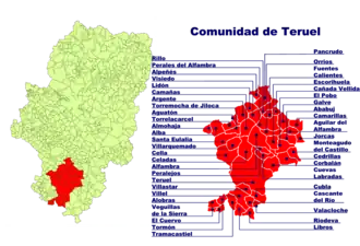 Localisation de Comunidad de Teruel