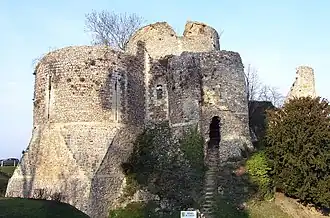 Vue du donjon médiéval de Conches