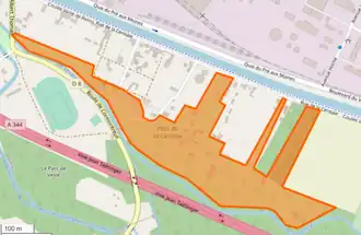 Contour du parc de la Cerisaie.