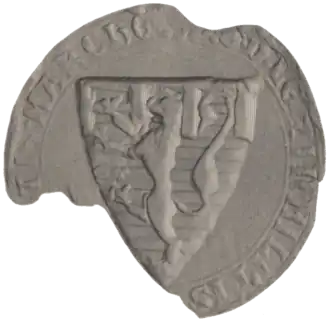 Contre-sceau de Geoffroy Ier de Lusignan, seigneur de Jarnac, appendu en 1246.