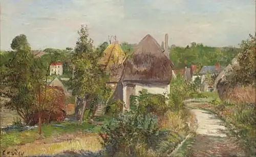 Un chemin à travers le village, vers 1900.