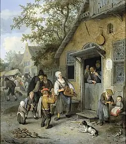 Kermesse de village, Cornelis Dusart (v. 1700).