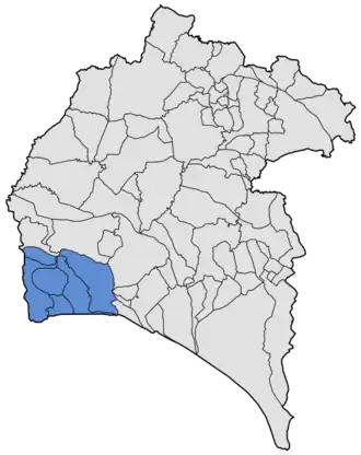 Localisation de Côte occidentale
