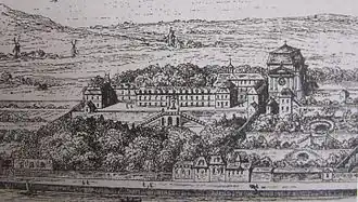 Gravure représentant le couvent de Chaillot vers 1774.