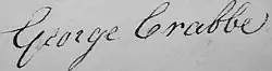 signature de George Crabbe