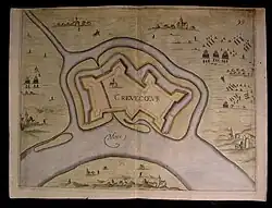 Le fort Crèvecœur d'après Gualdo Priorato (1606-1678).