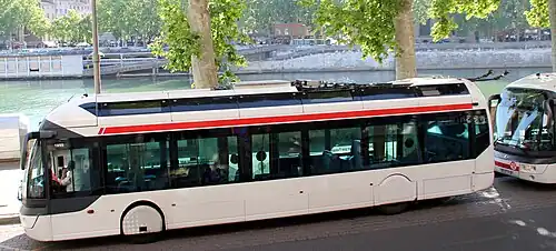 Cristalis ETB 12 de la ligne C14 de trolleybus de Lyon