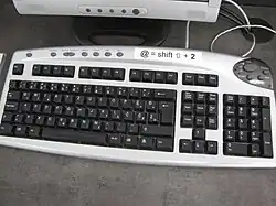 Clavier d'ordinateur pour la langue croate