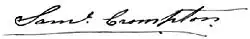signature de Samuel Crompton