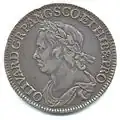 Une demi-couronne d'Oliver Cromwell datée de 1658