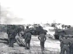Plage bondée à Courseulles-sur-Mer